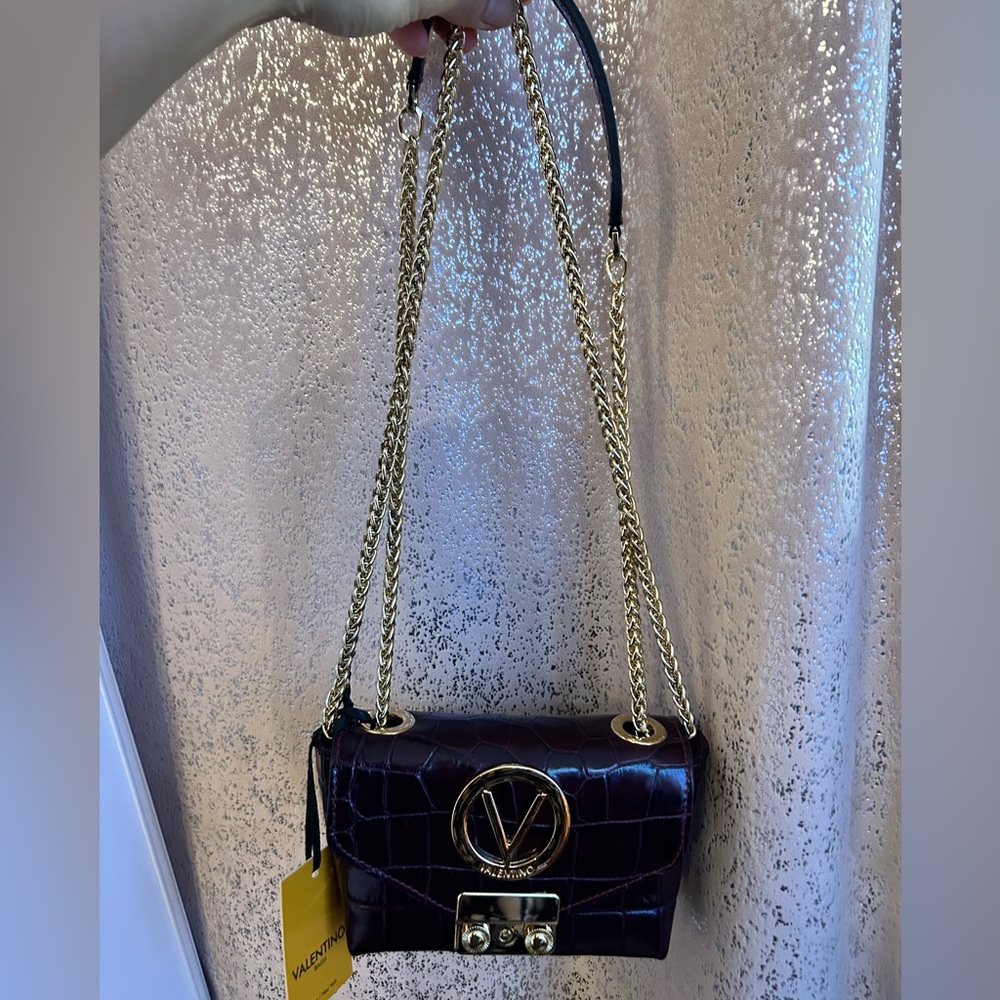 Valentino Croc-Embossed Crossbody Bag - Picture 9 of 12